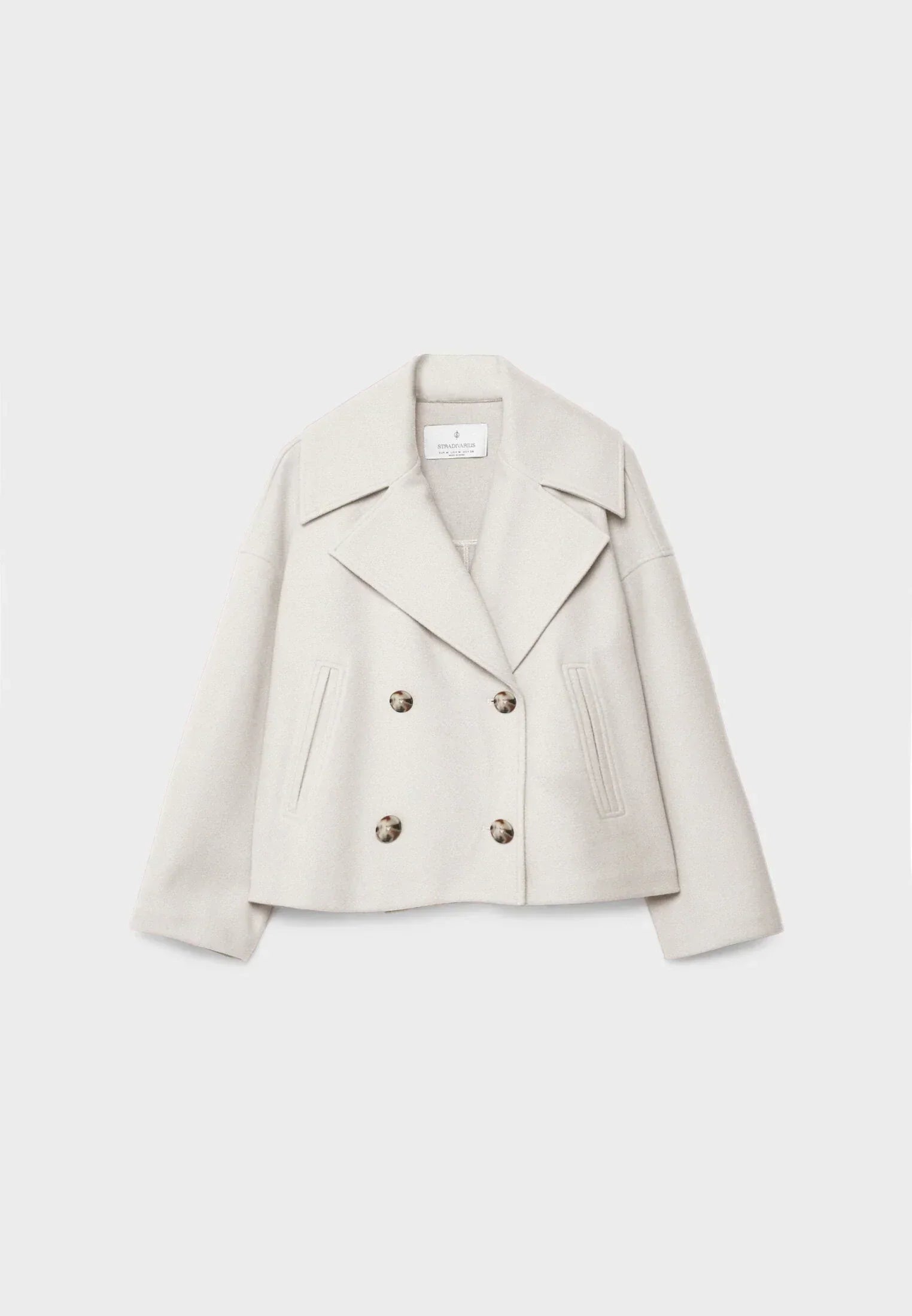 Isadora - Elegante Korte Jas met Dubbele Rij Knoopsluiting en Tijdloos Design