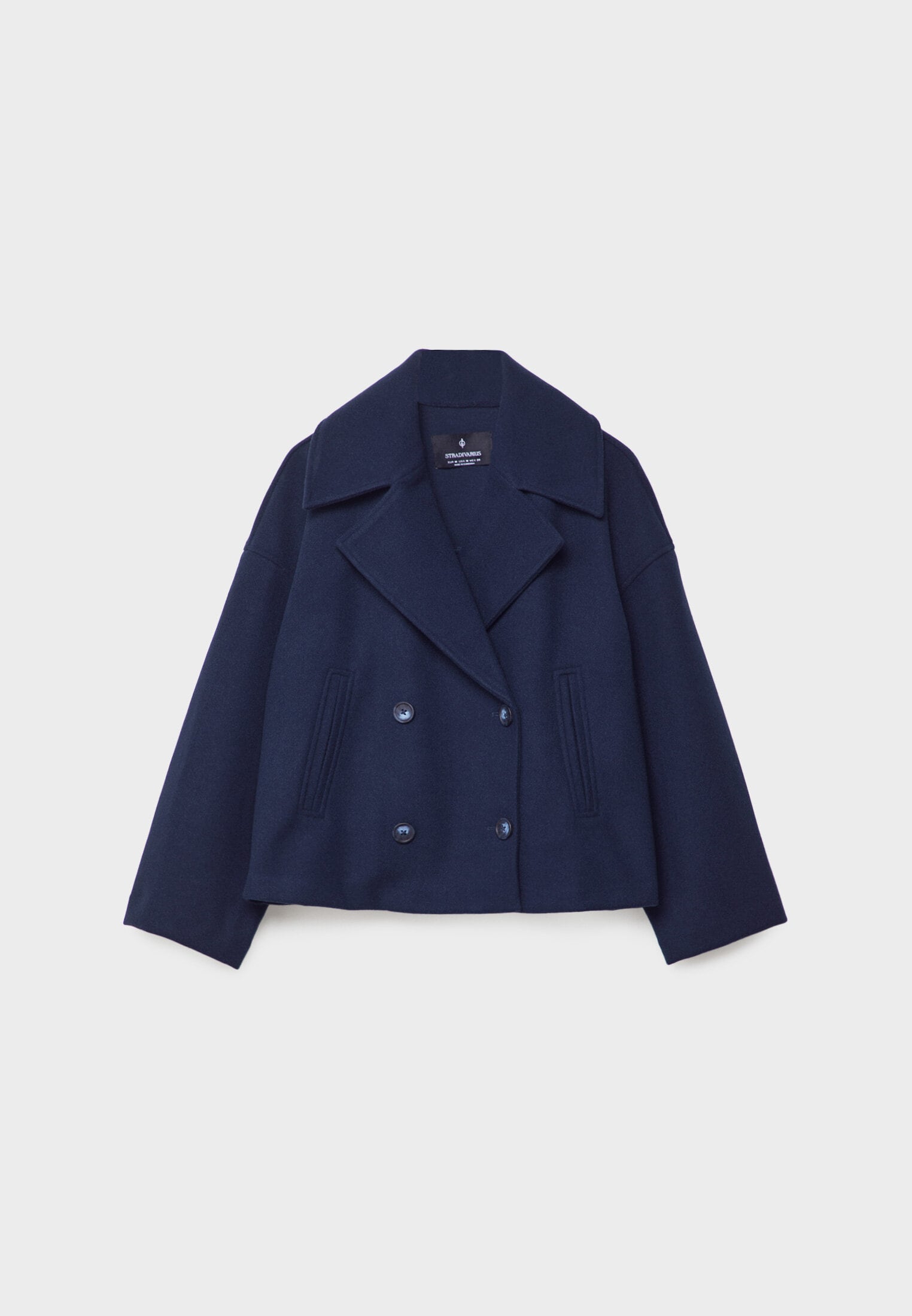 Isadora - Elegante Korte Jas met Dubbele Rij Knoopsluiting en Tijdloos Design