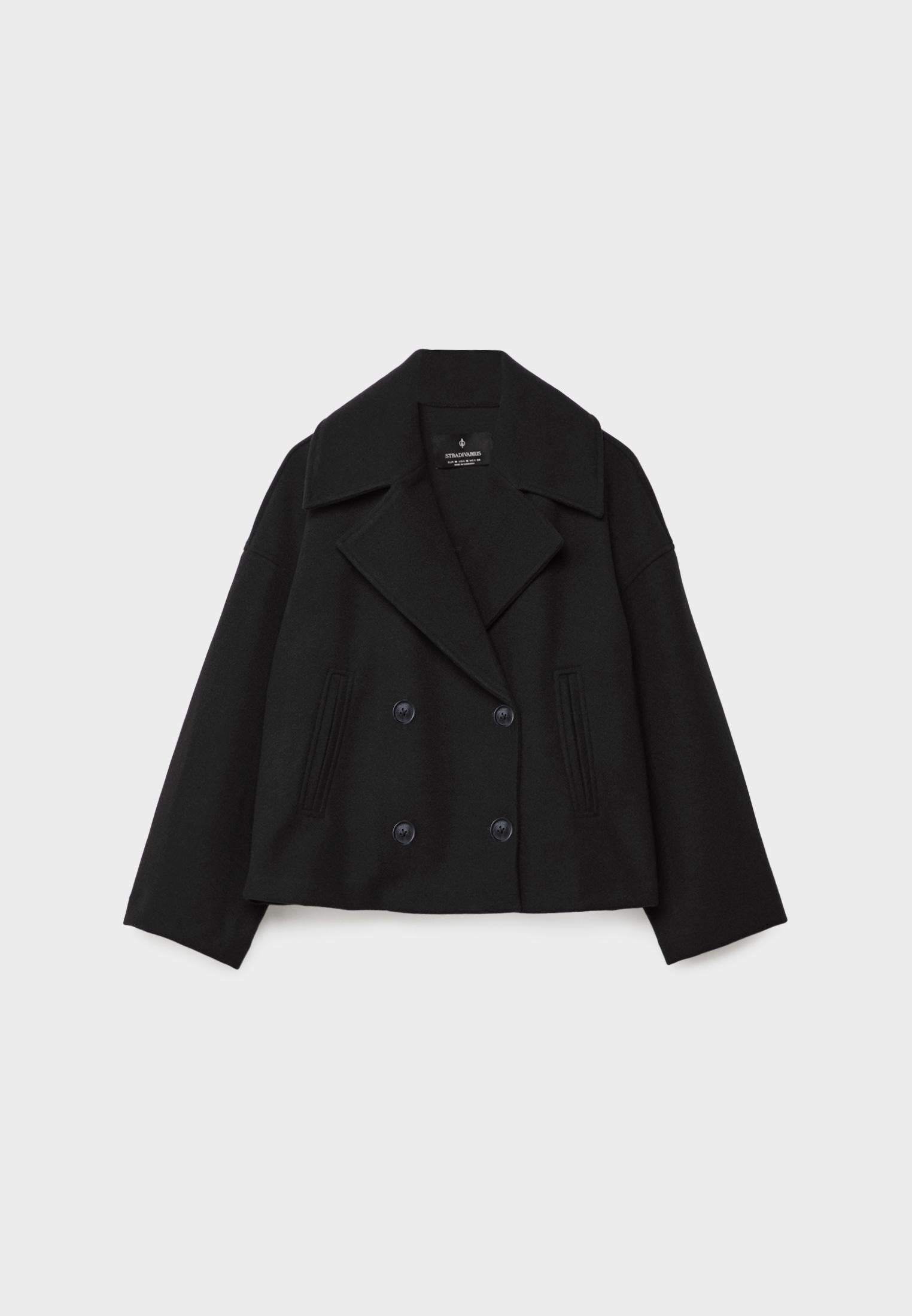 Isadora - Elegante Korte Jas met Dubbele Rij Knoopsluiting en Tijdloos Design