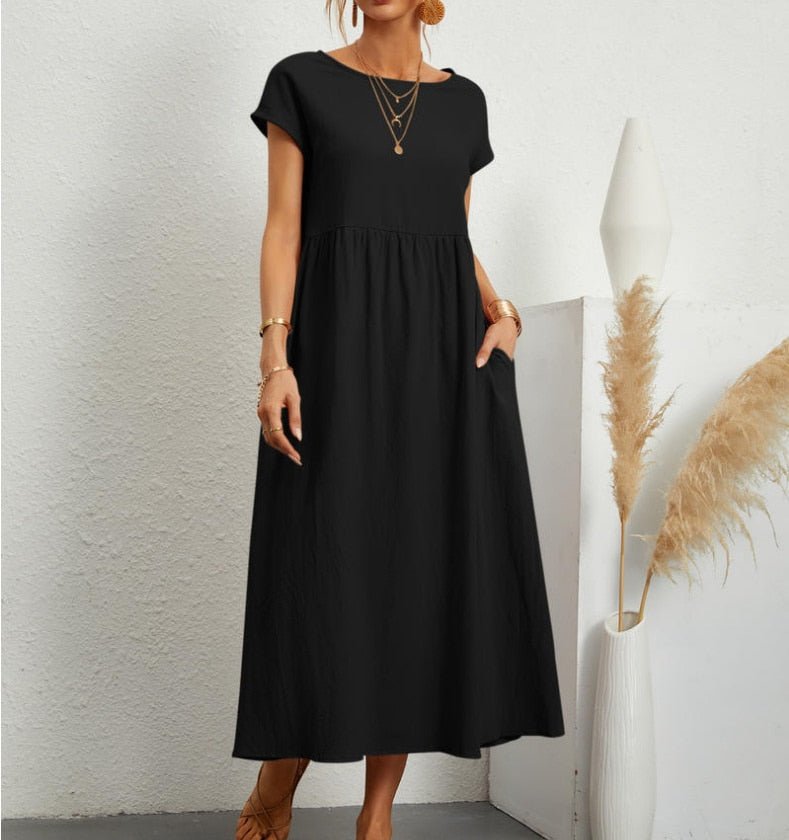 Virelle – Minimalistische zomerjurk met losse pasvorm en elegante eenvoud