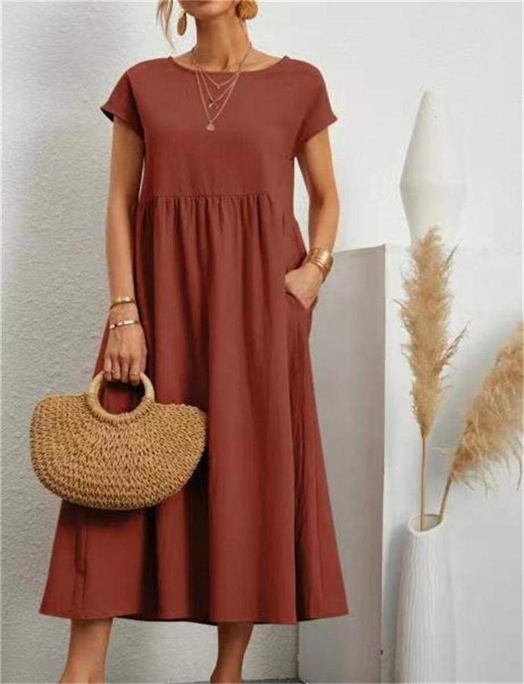 Virelle – Minimalistische zomerjurk met losse pasvorm en elegante eenvoud