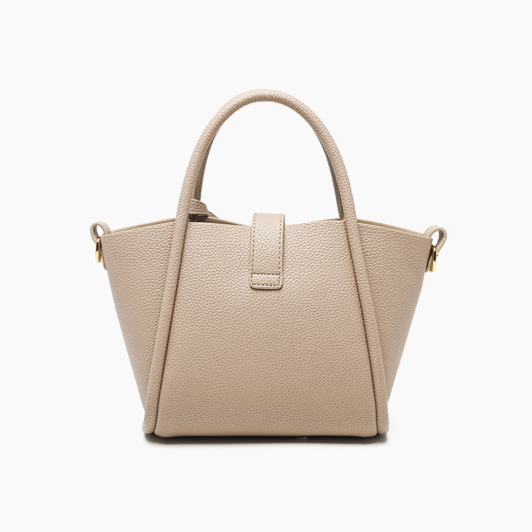 Averine – Dames Bucket Bag van Leer met Gouden Sluiting, Elegant & Tijdloos Design
