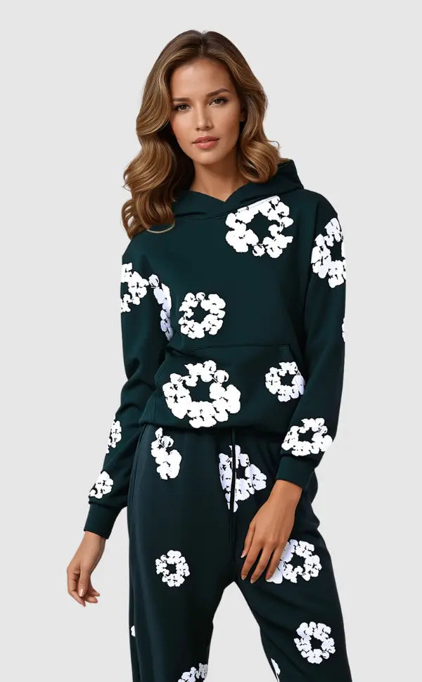 Selvianne Trainingsset – Bloemrijke Eenvoud met Comfort en Klasse