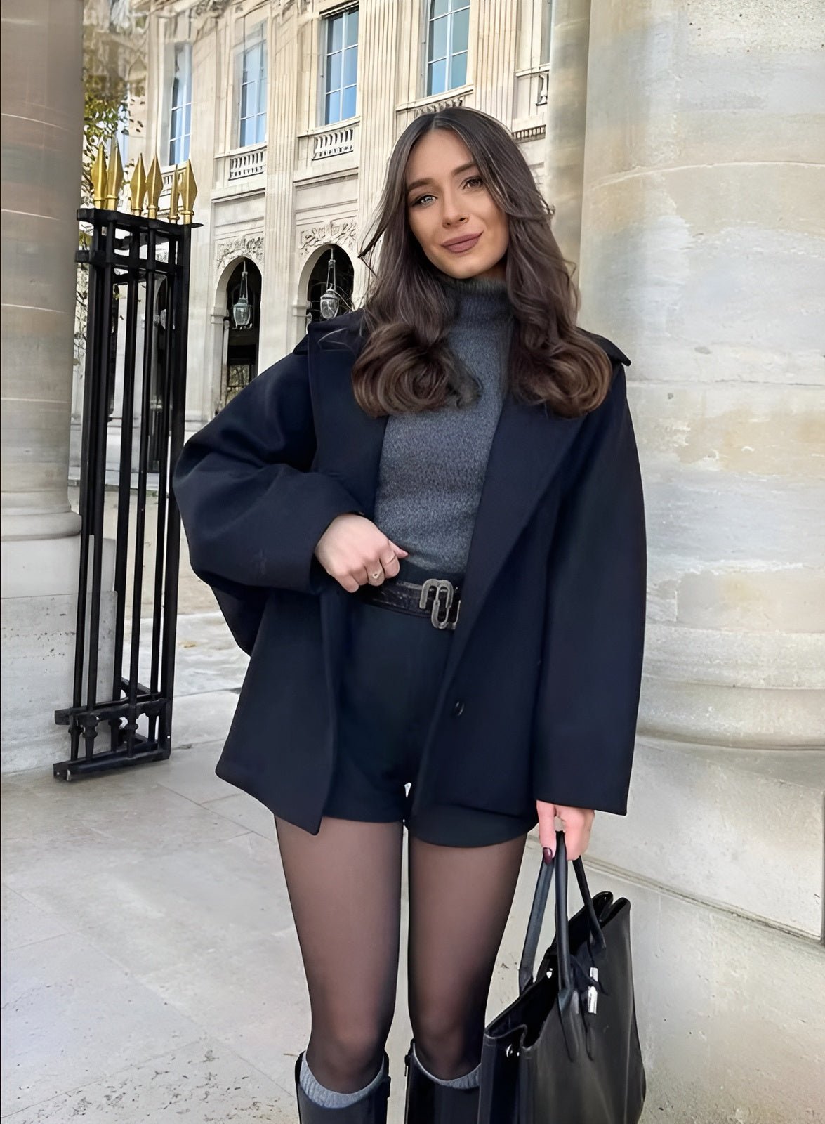 Malina – Oversized wolmix jas voor dames met trendy, cozy look