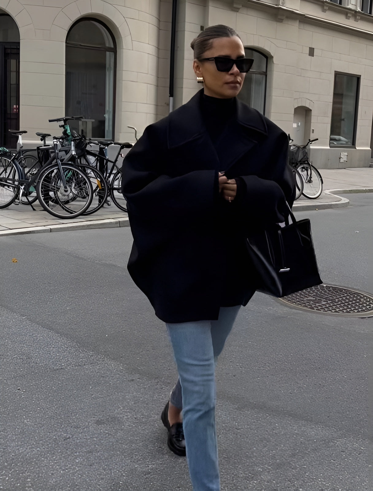 Malina – Oversized wolmix jas voor dames met trendy, cozy look