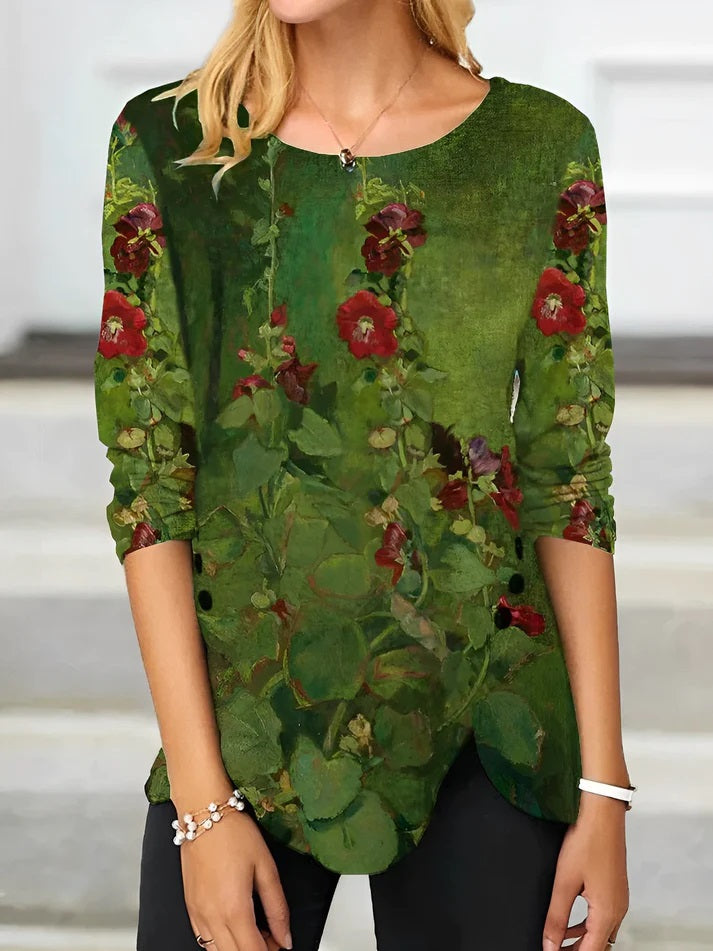 Elisara – Handgemaakt dames shirt met verfijnde details en vrouwelijke elegantie
