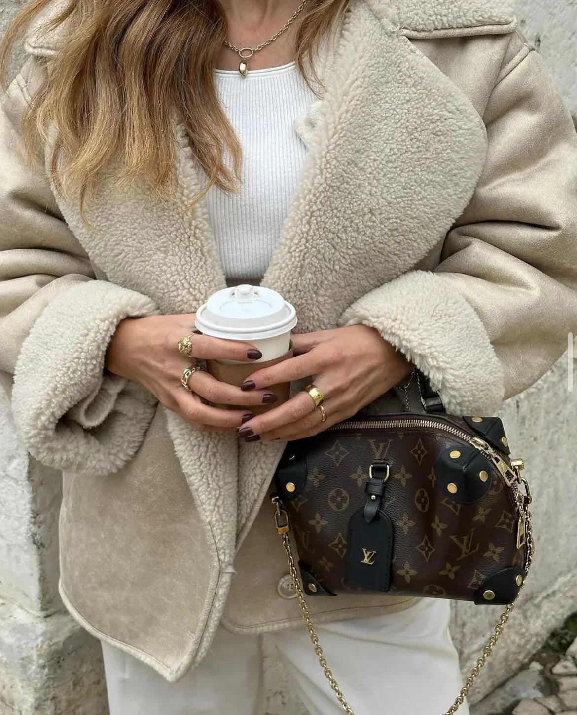 Maren Kunstleer-Fleece Jack – Tijdloze Warmte met een Stoere Touch