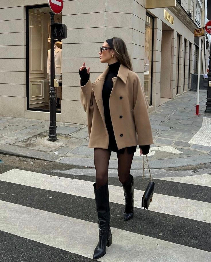 Malina – Oversized wolmix jas voor dames met trendy, cozy look