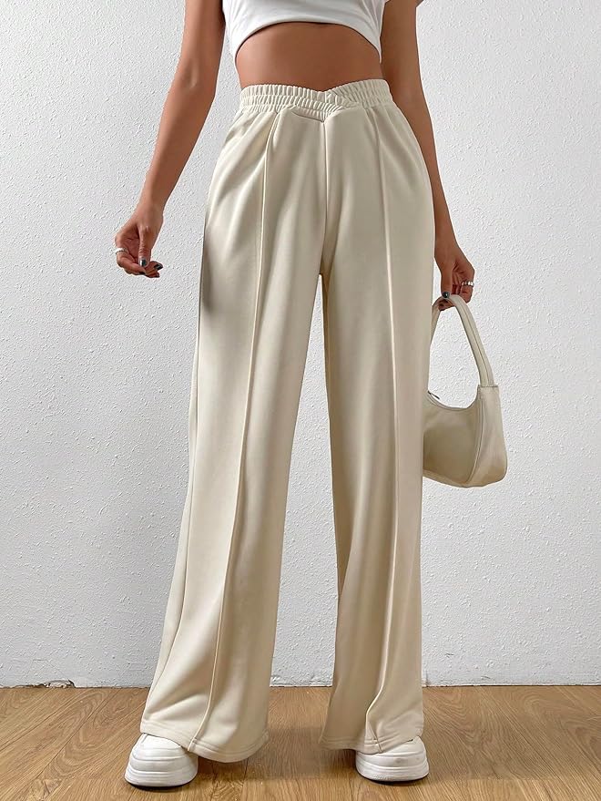 Valoria – Dames Wide Leg Joggingbroek met Hoge Taille, Comfortabel & Trendy