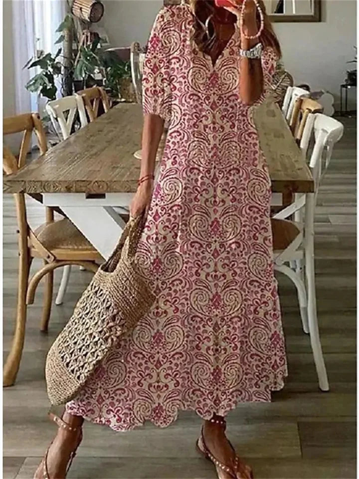 Serelune – Zomerse maxi-jurk met elegante flow en moeiteloze charme