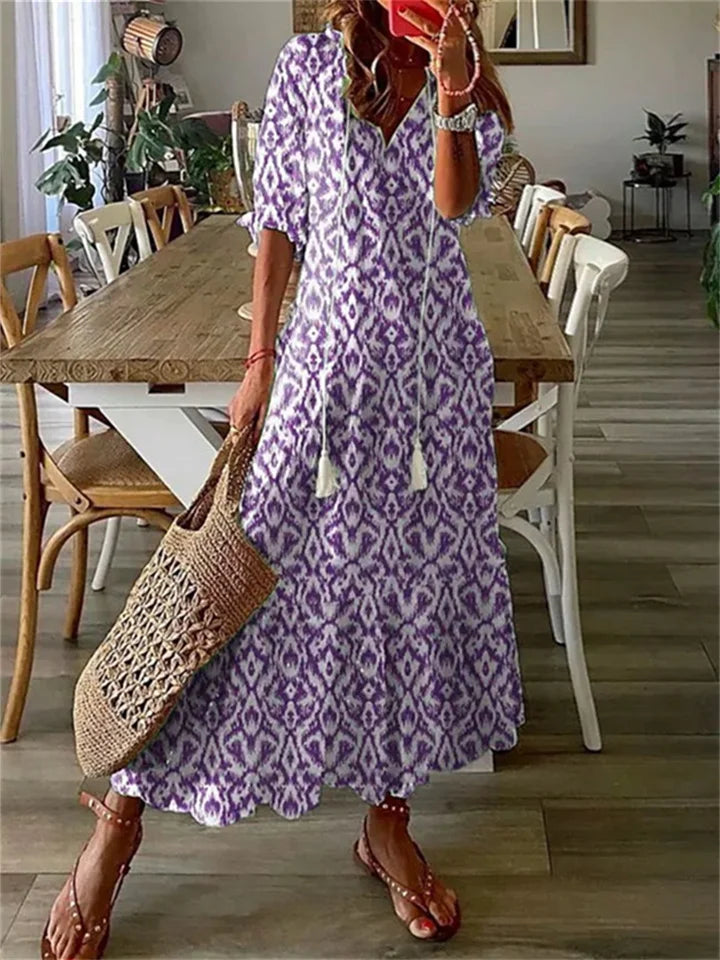 Serelune – Zomerse maxi-jurk met elegante flow en moeiteloze charme