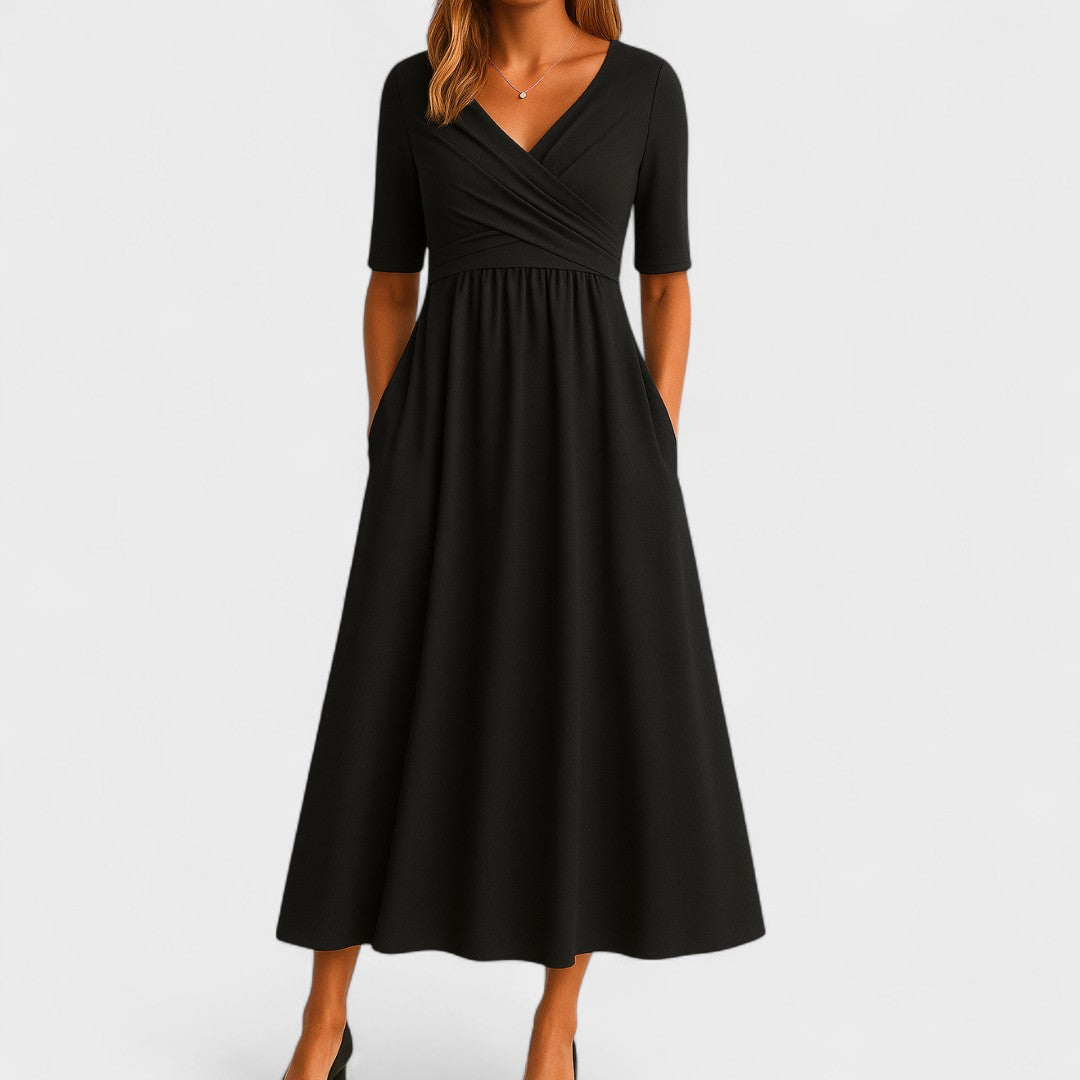 Elegante A-lijn midi jurk voor dames