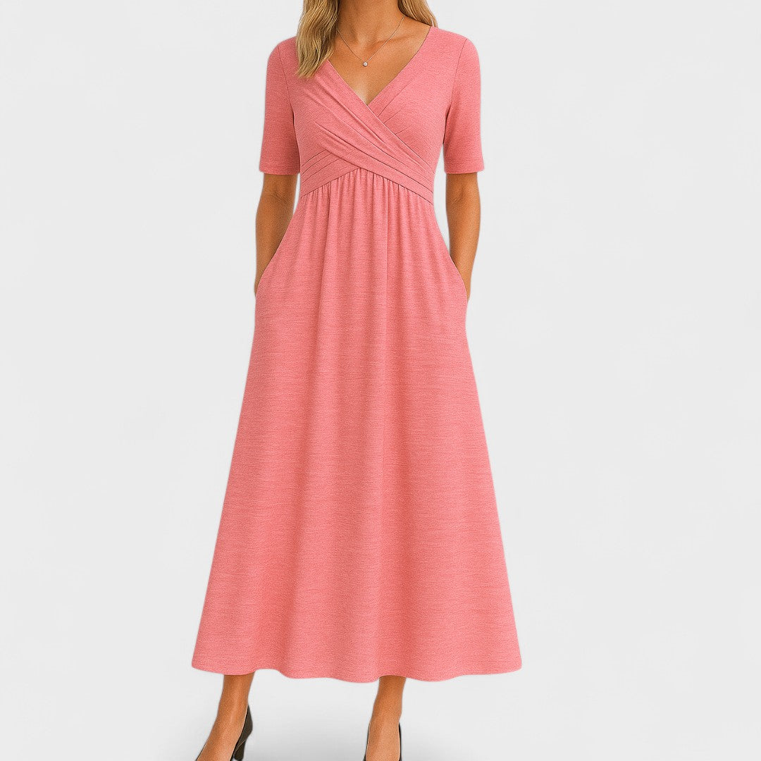 Elegante A-lijn midi jurk voor dames
