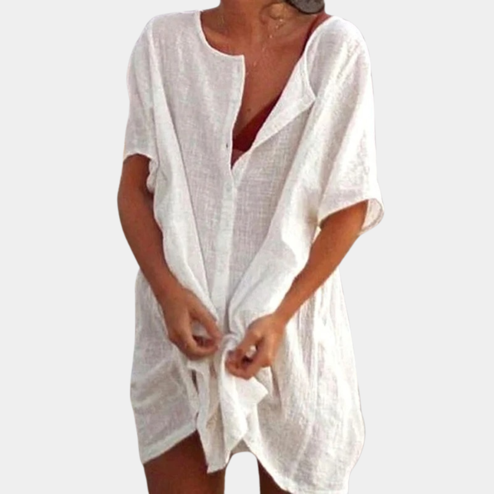Elara Midi Dress – Luchtige zomerjurk met elegante pasvorm