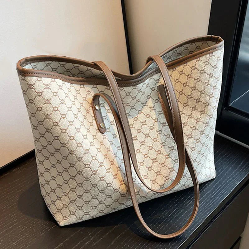 Serenya Luxe Leren Schoudertas – Elegante Handtas met Ruim Design
