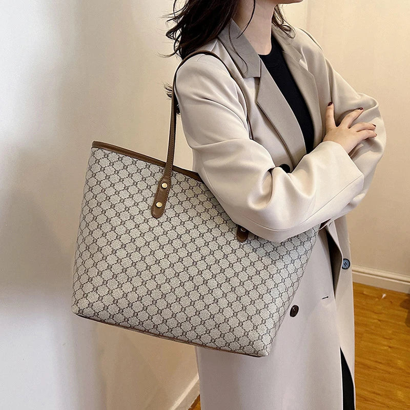 Serenya Luxe Leren Schoudertas – Elegante Handtas met Ruim Design