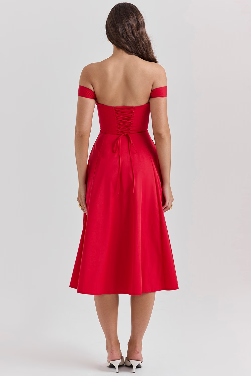 Elegante dames midi jurk met romantische bloemenprint
