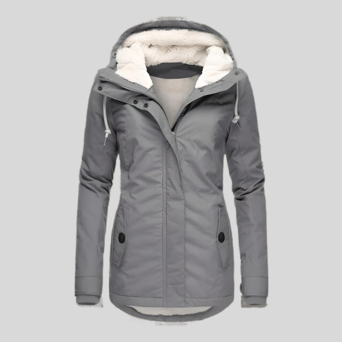 Elowen – Lange Waterdichte Winterjas met Warme Voering en Tijdloze Elegantie