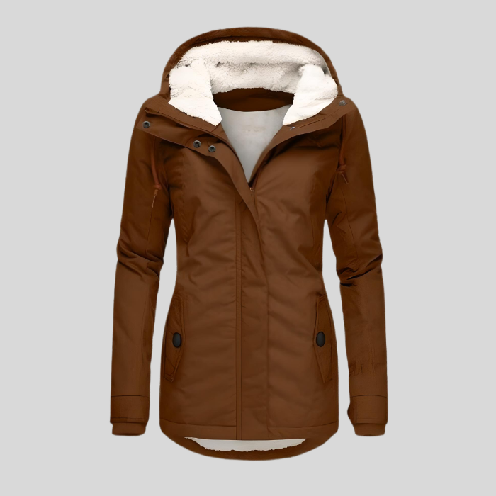 Elowen – Lange Waterdichte Winterjas met Warme Voering en Tijdloze Elegantie