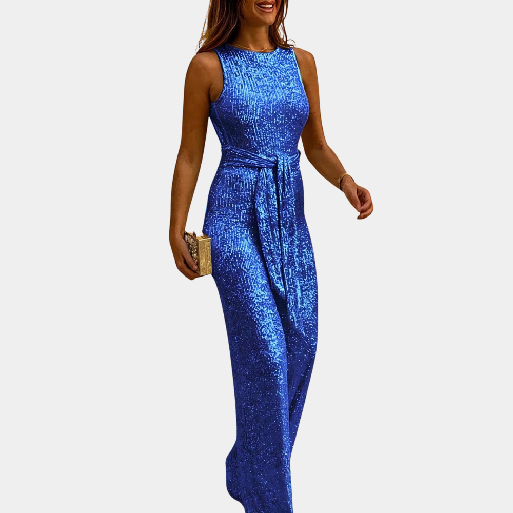 Alessia Jumpsuit – Elegante glitter jumpsuit voor feestelijke allure