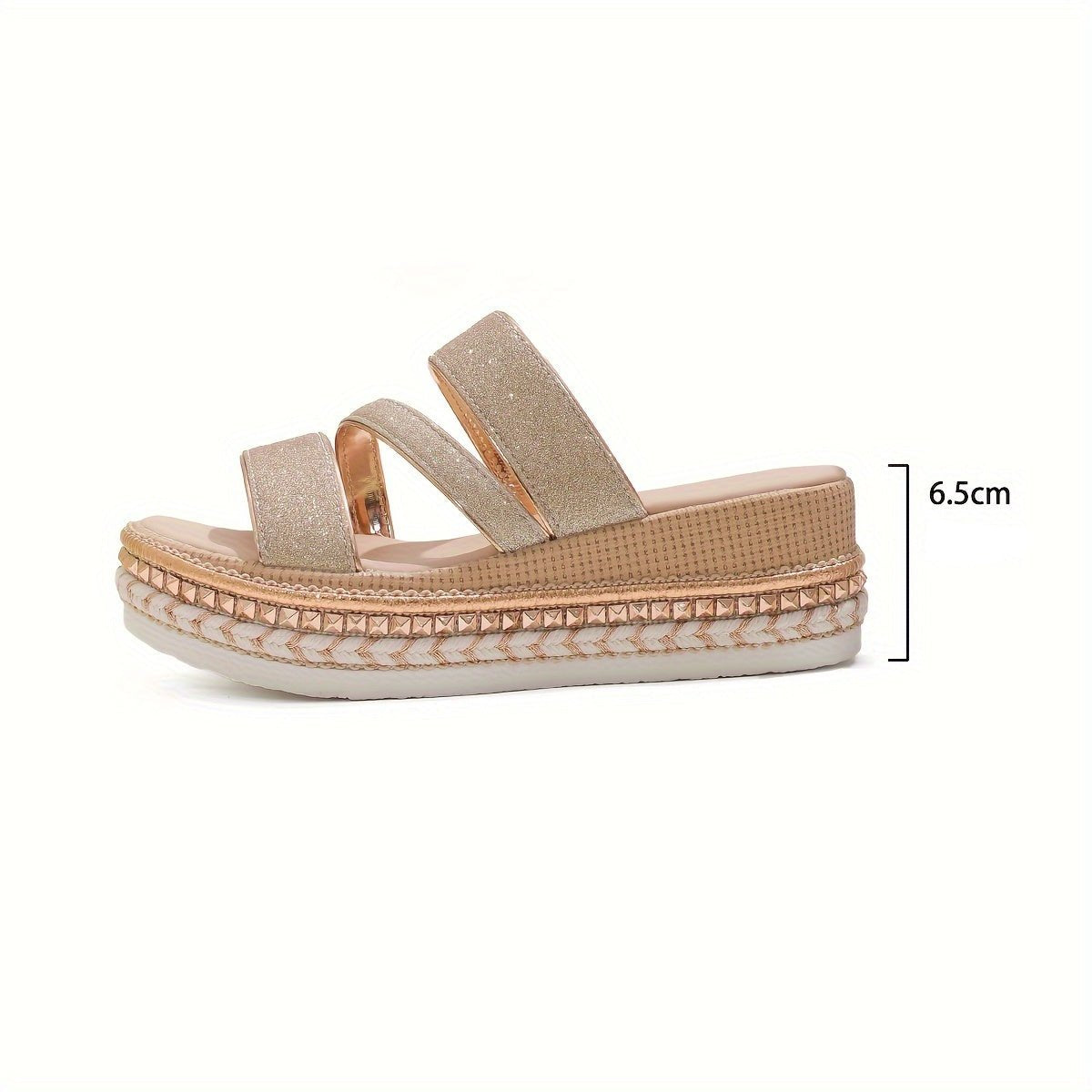 Elegante orthopedische sandalen met stijlvolle glitterdetails