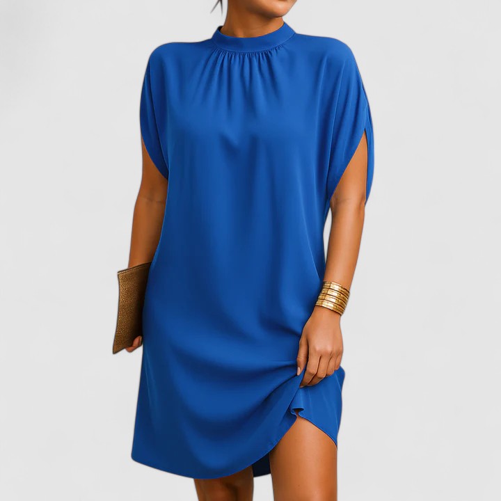 Dames elegante maxi jurk met cut-out schouders en ruches