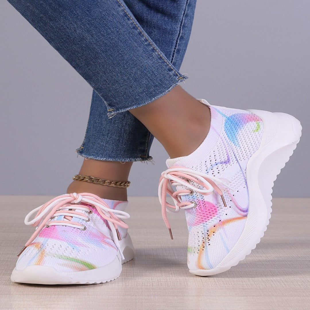 LIVIA – Kleurrijke Sneakers met Uniek Patroon en Comfort