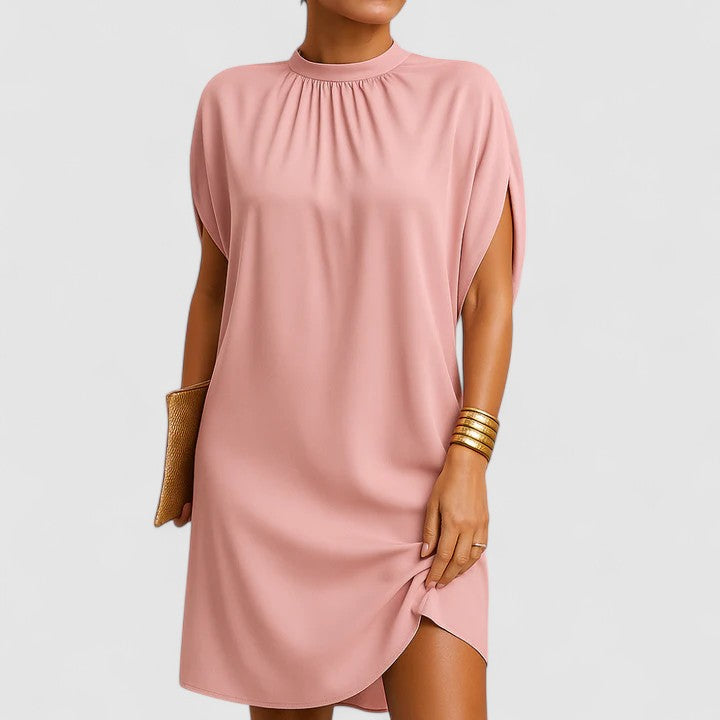 Dames elegante maxi jurk met cut-out schouders en ruches
