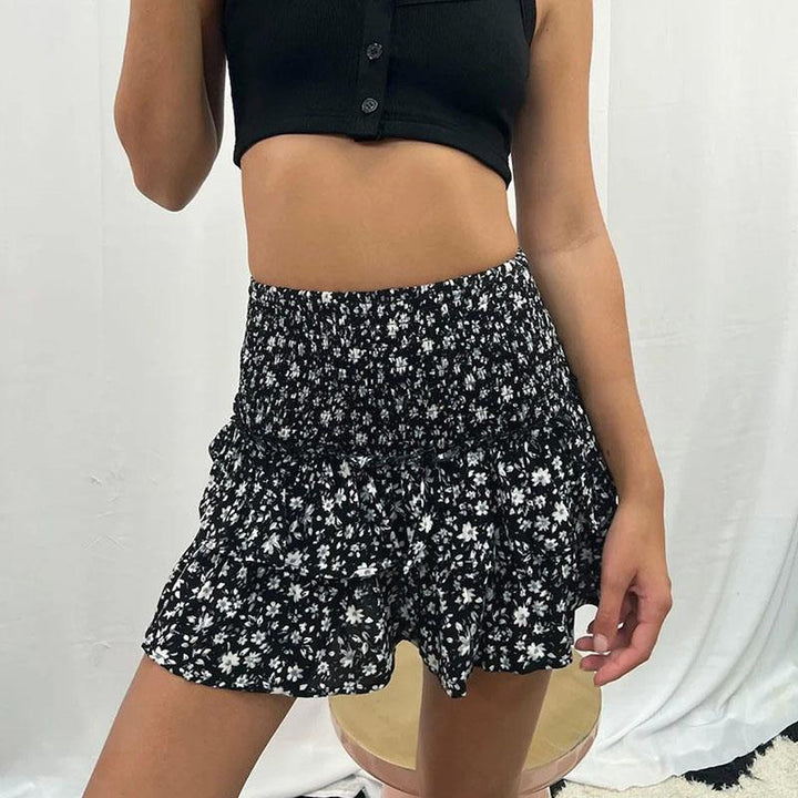 Lunarelle – Zwierige zomerrok met elastische tailleband en speels design