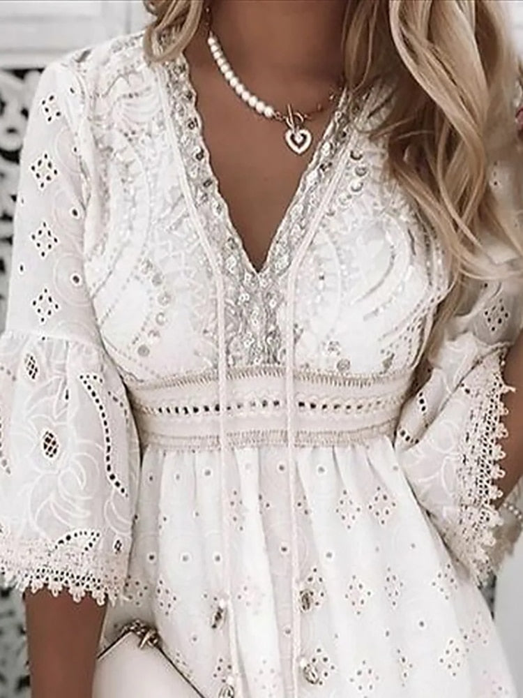 Lioraé – bohemian zomerjurk met luchtige pasvorm en elegante V-hals