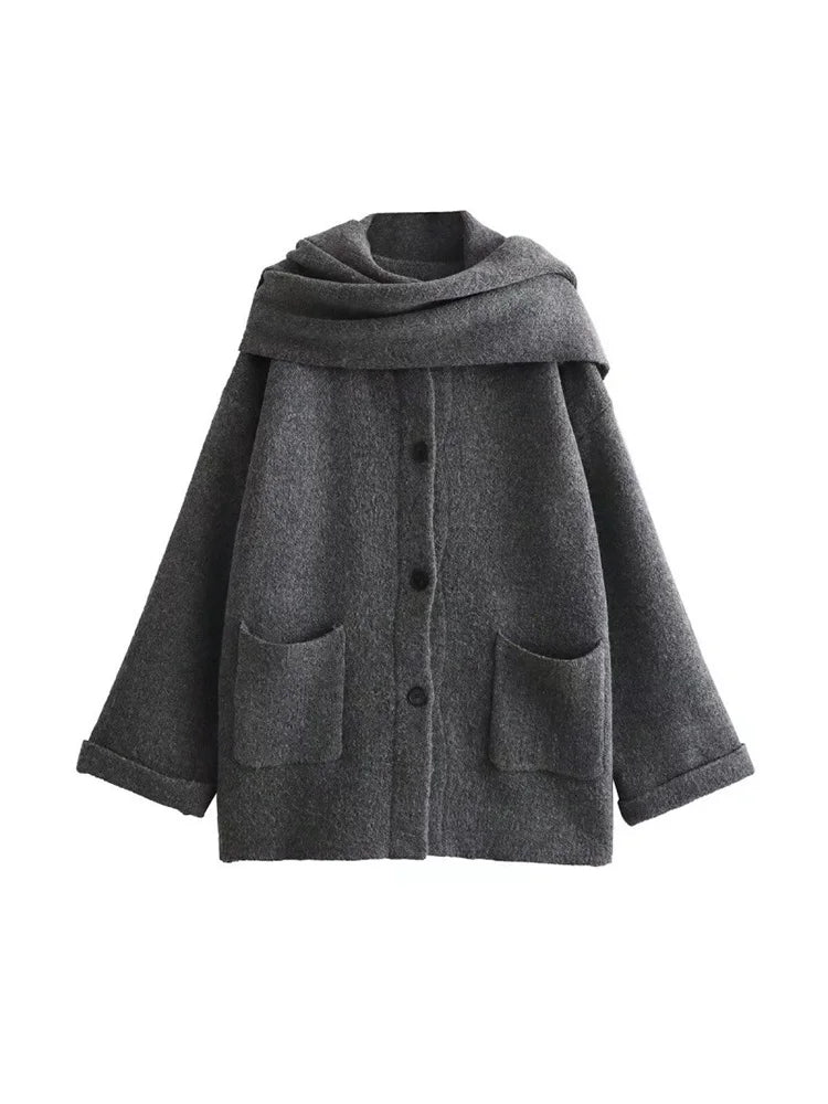 Marisse Jas – Elegante Winterjas met Bijpassende Sjaal