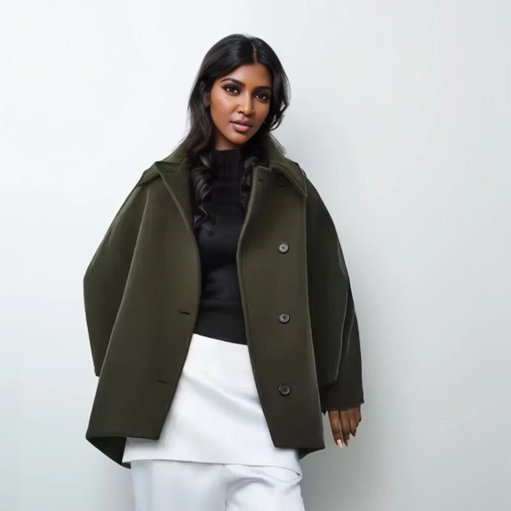 Serenya Oversized Trench Wintervest – Tijdloze Elegantie en Warmte voor Dames