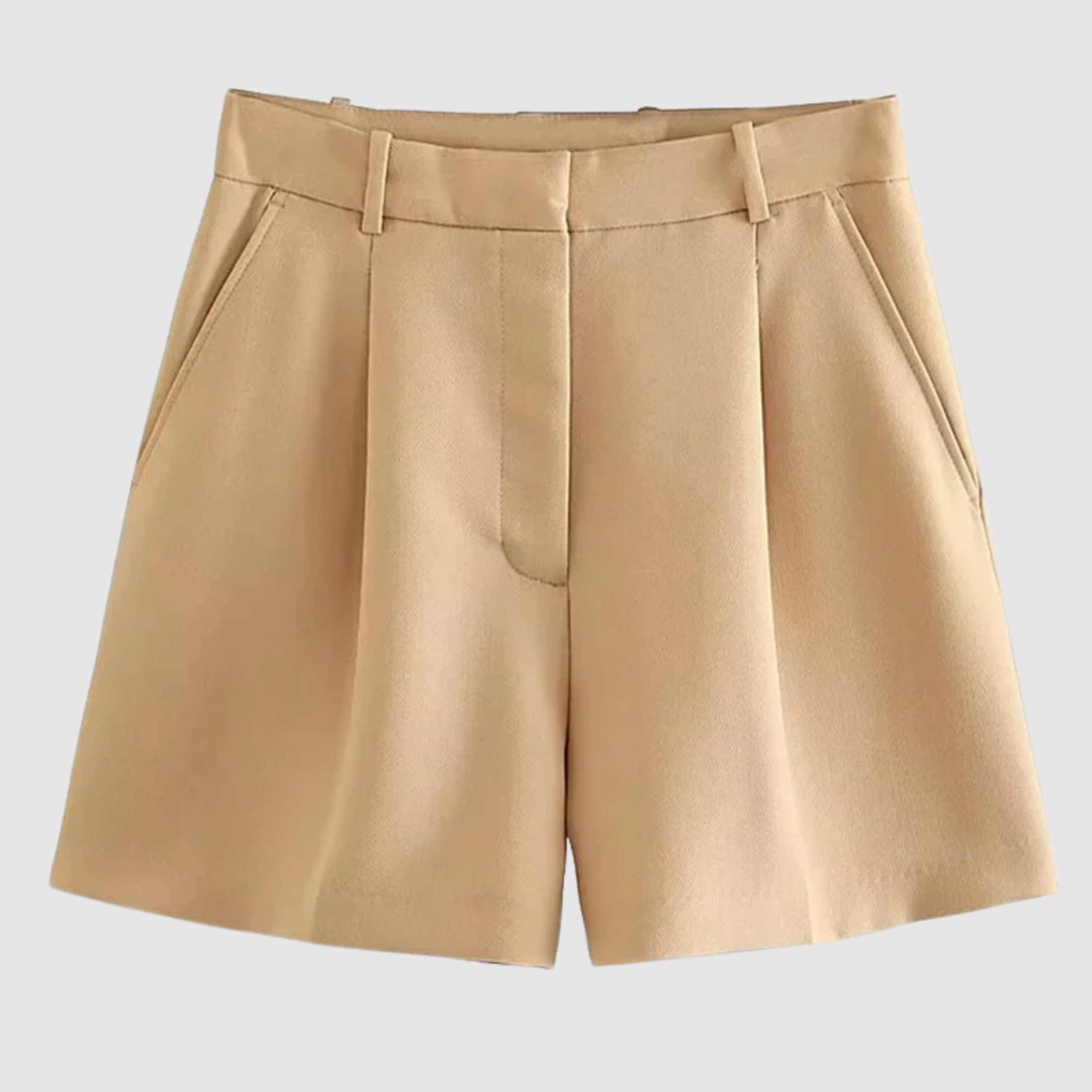 Dames korte broek met hoge taille – ademend materiaal en regular fit