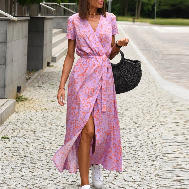 Lyra - Fleurige Midi Jurk met Bloemenprint voor de Lente en Zomer