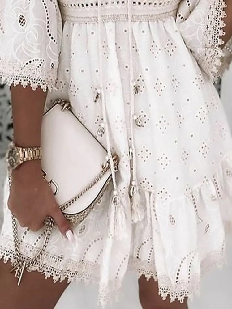 Lioraé – bohemian zomerjurk met luchtige pasvorm en elegante V-hals