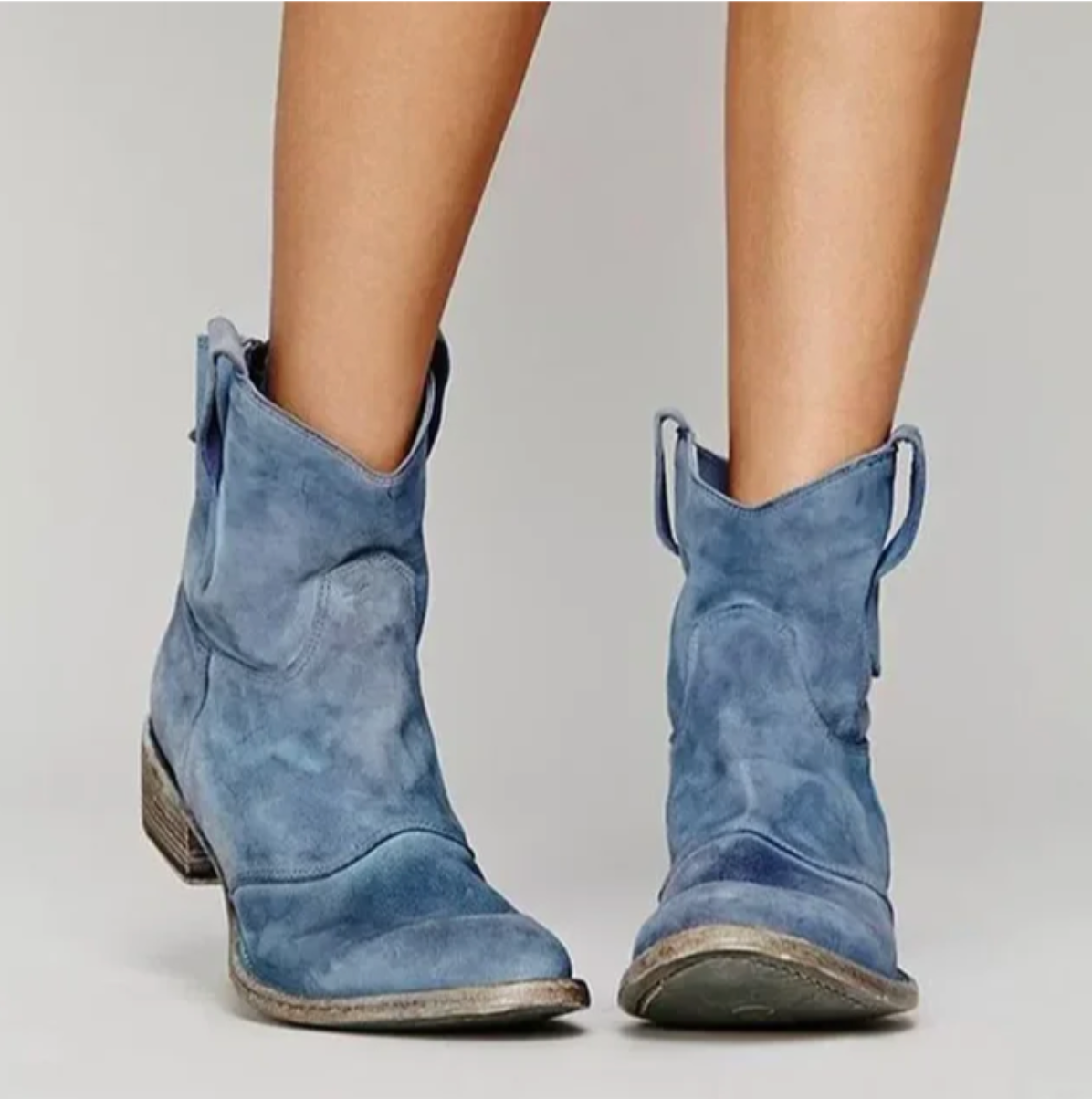 Mirella – Western Dameslaarzen van Wildleder met Authentieke Look
