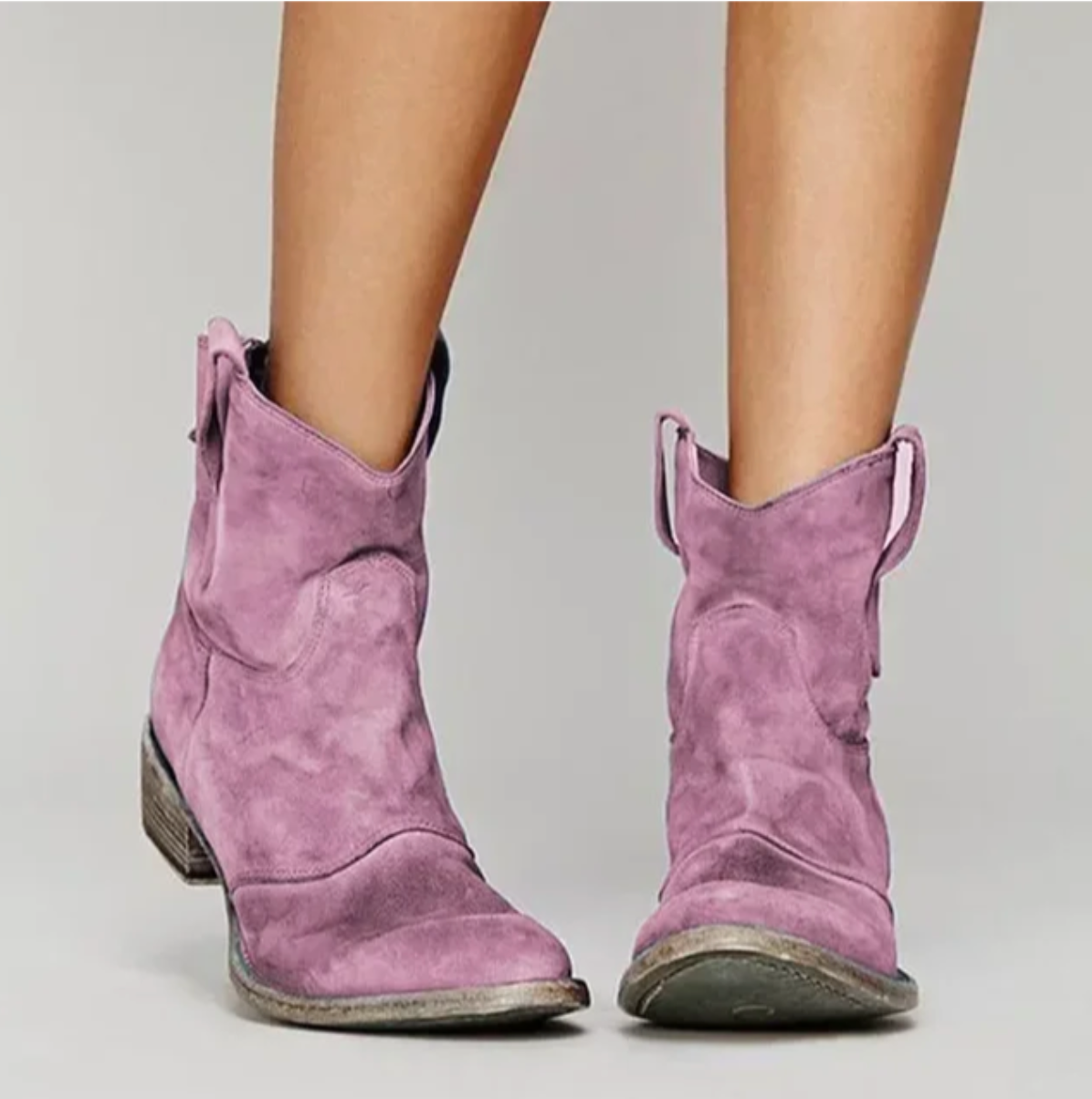 Mirella – Western Dameslaarzen van Wildleder met Authentieke Look