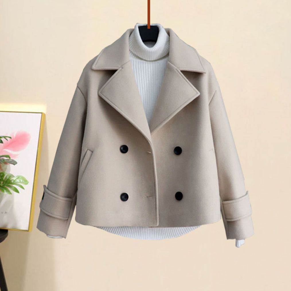 Marivelle – Dames Tussenjas met Brede Revers, Kort & Elegant, Veelzijdige Herfst/Winter Jas