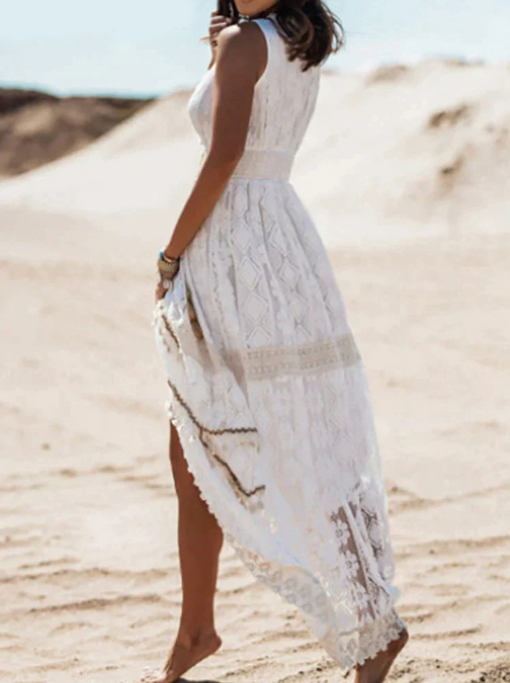 Bohemian dames maxi-jurk met print – lichtgewicht en luchtig