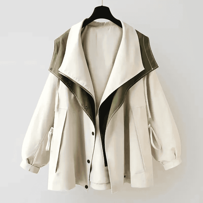 Celeste Oversized Two-Tone Coat – Trendy Warmte met een Moderne Twist