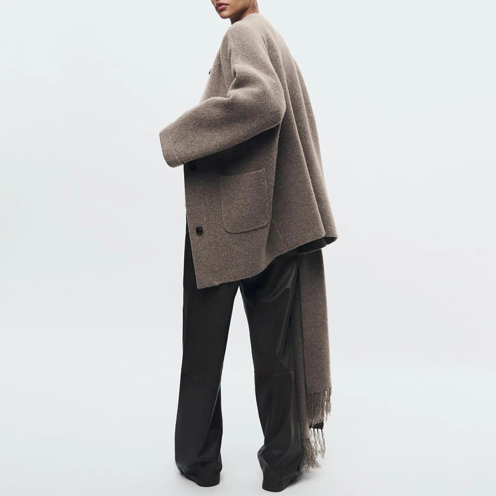 Marisse Jas – Elegante Winterjas met Bijpassende Sjaal