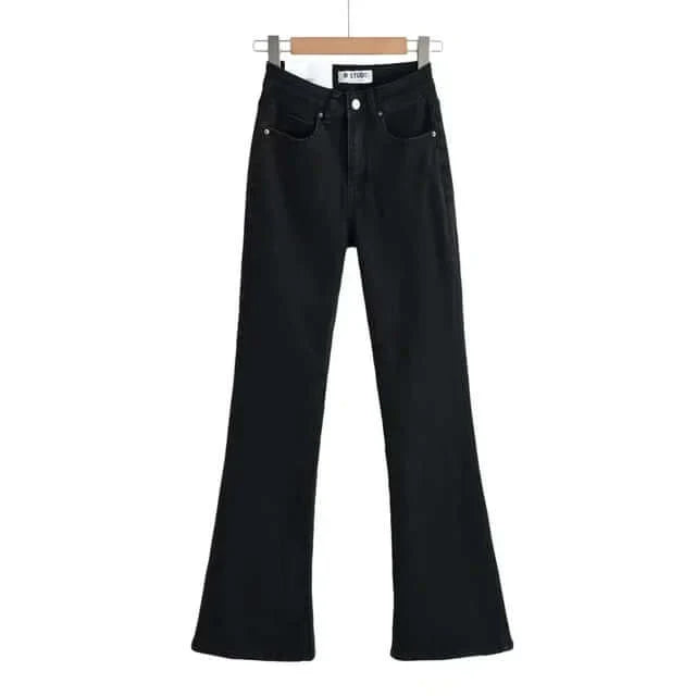 Selene Jeans – Dames Spijkerbroek met Hoge Taille en Hartvormige Details