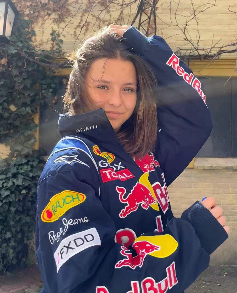 Liora Retro Racing Jacket – Iconische Snelheid, Tijdloze Stijl