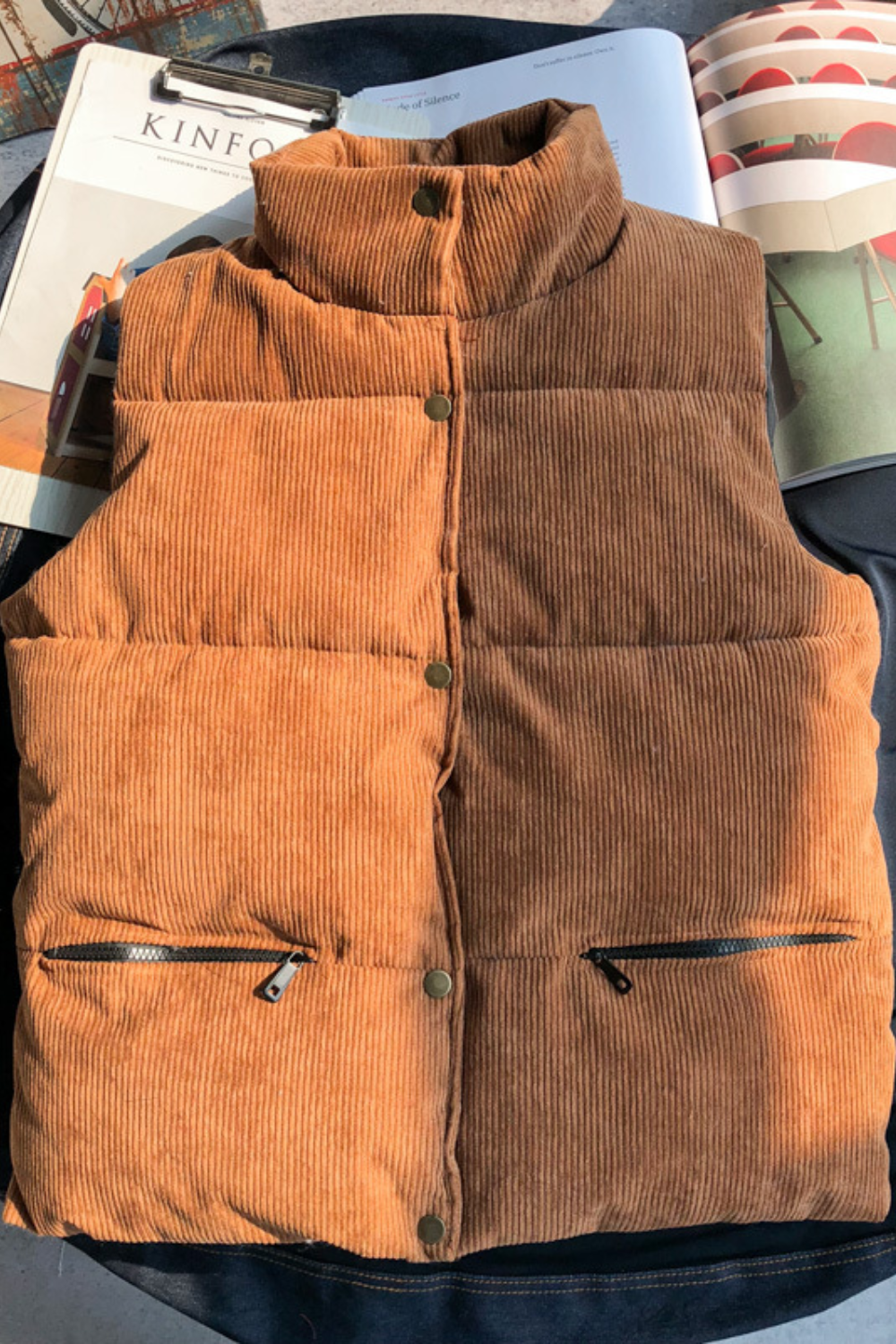Solenne Vest – Warme Casual Elegantie in Katoen