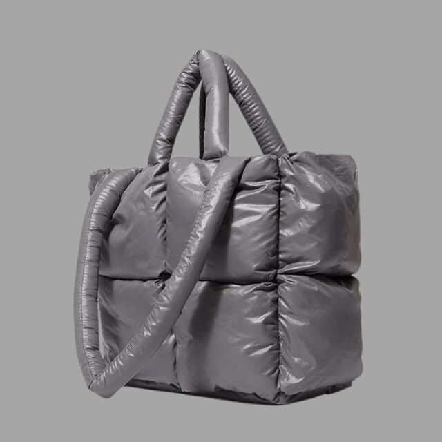 Aurelia Metallic Puffer Draagtas met Ruches – Stijlvol & Ruim