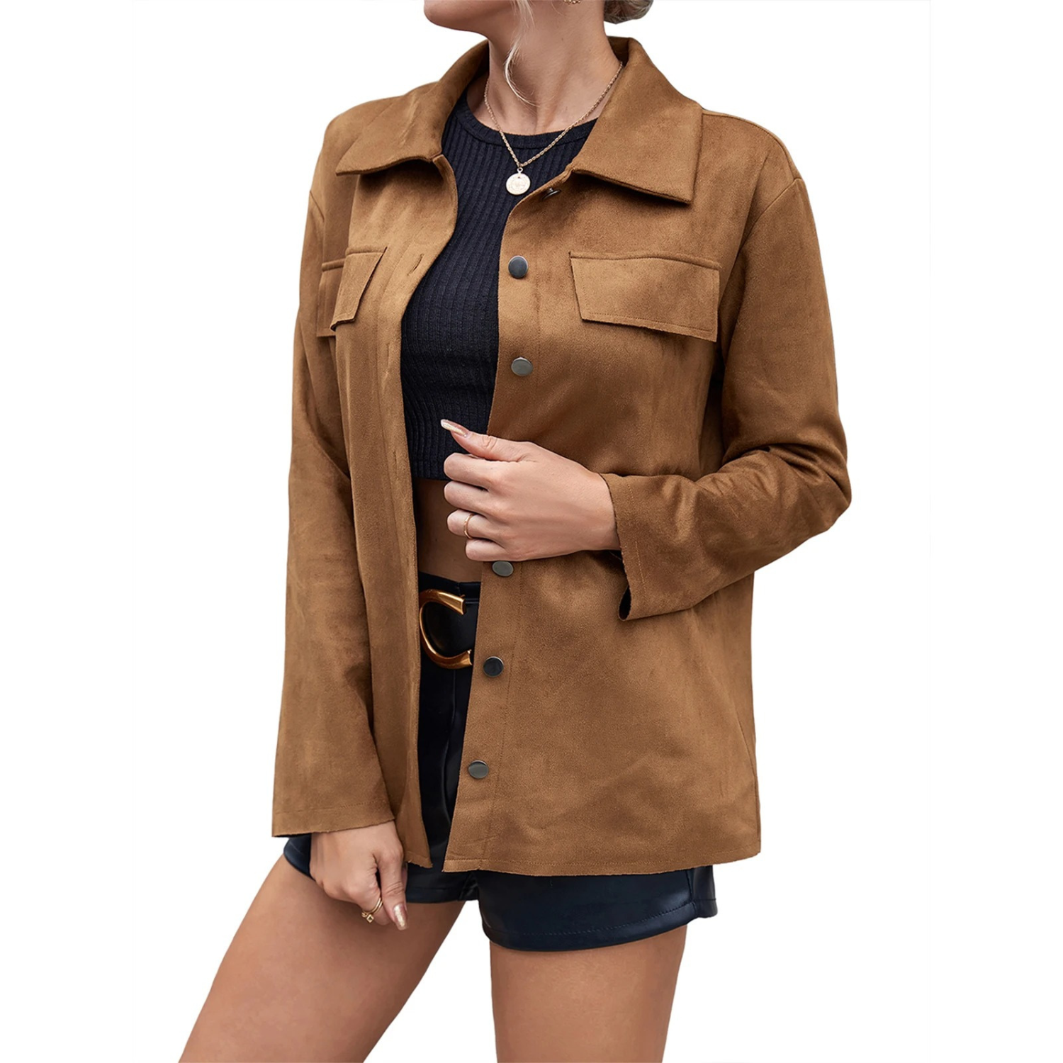Noorine – Suède Damesjas met Luxe Look en Tijdloze Pasvorm