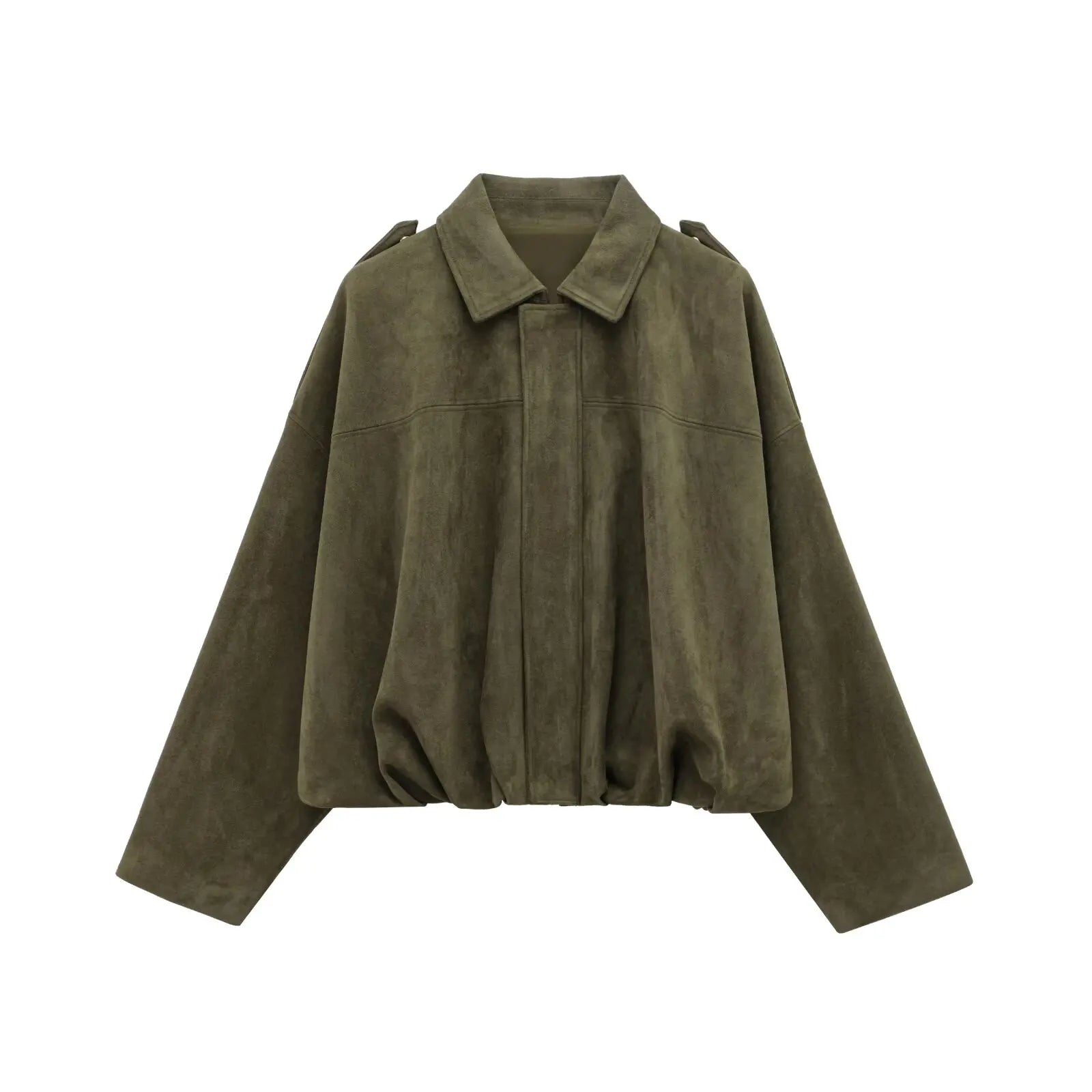Ysolde – Suede Look Jas met Tijdloze Elegantie