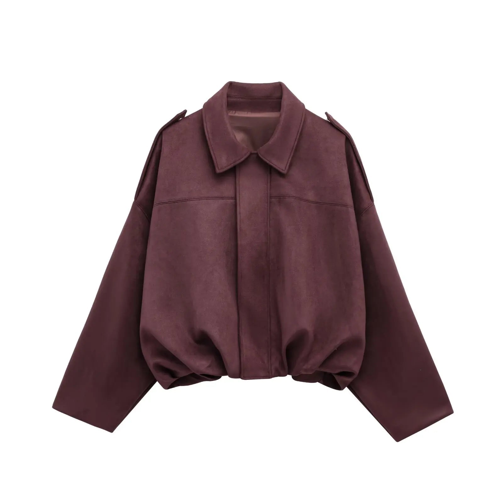 Ysolde – Suede Look Jas met Tijdloze Elegantie