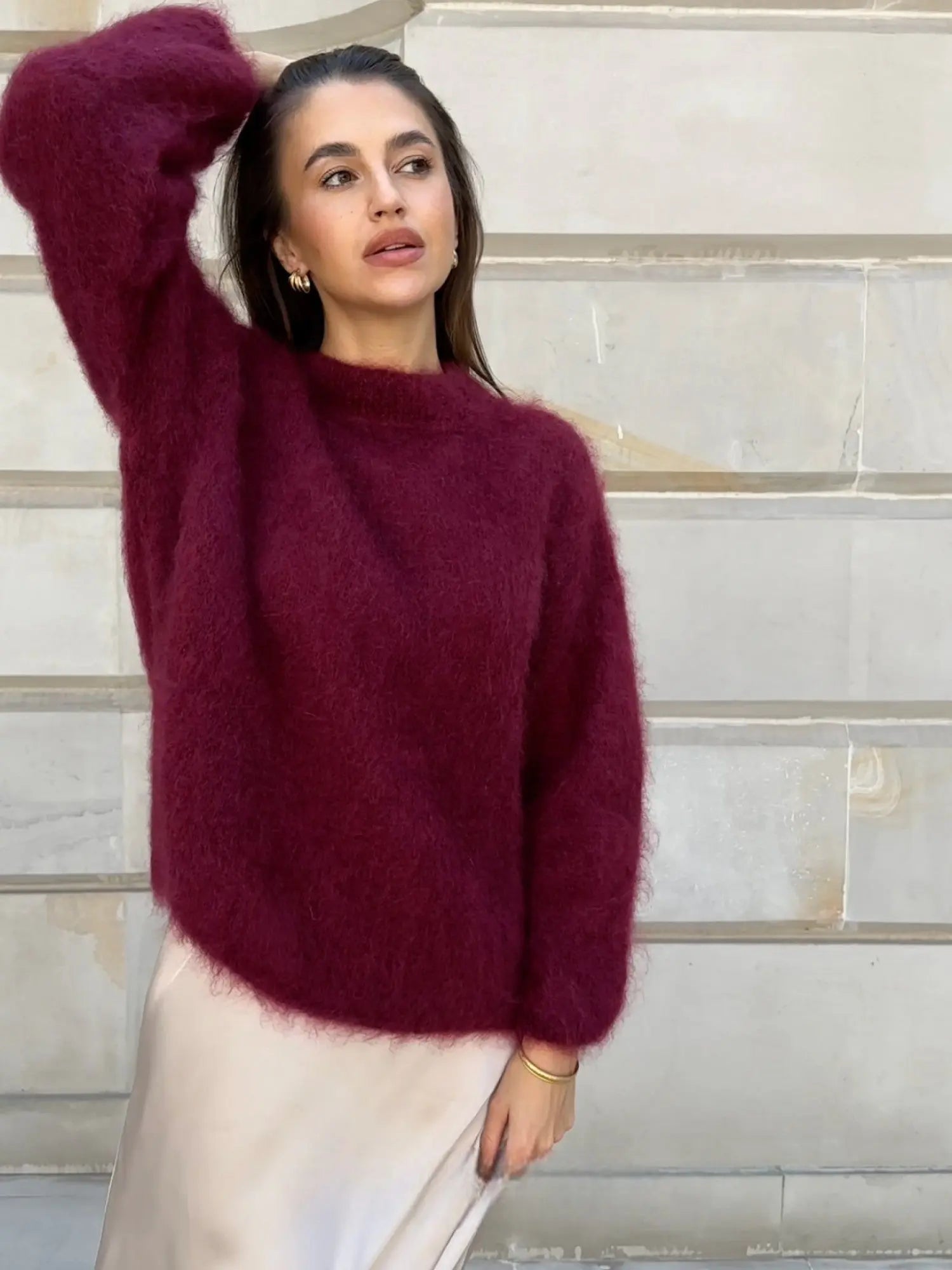 Aurevelle Mohair Trui – Tijdloze Zachtigheid met Verfijnde Luxe