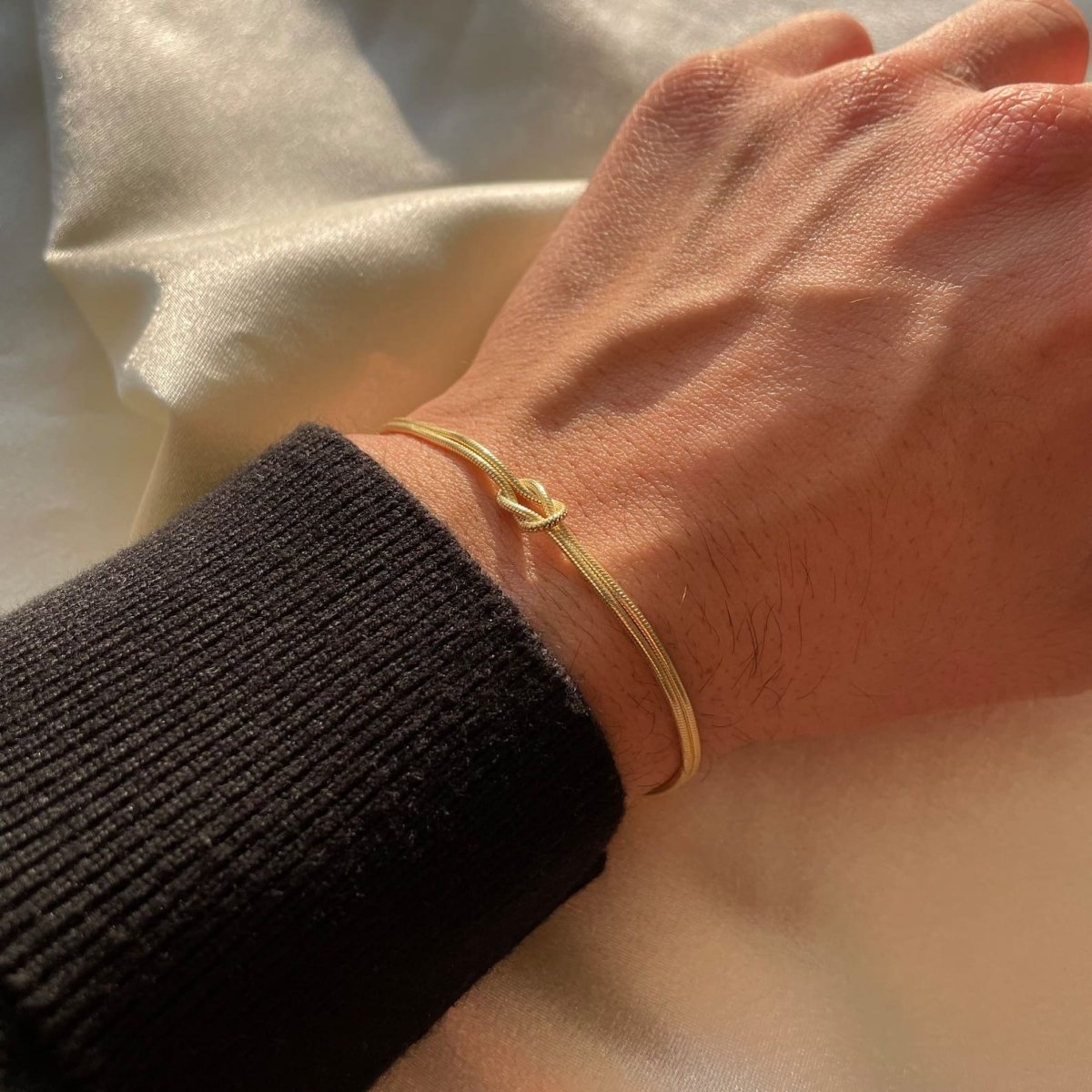 Seraphina - Elegante Liefdesknoop Armband van Hoogwaardige Kralen voor een Tijdloze Look